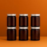 Amber Jar 100ml - Pack of 2, 6, or 12 Jars