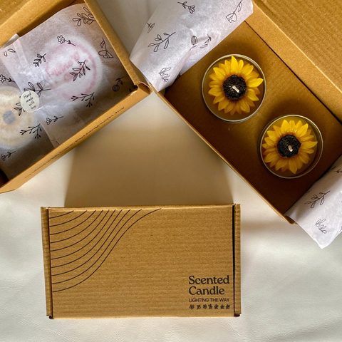 Sunflower Candle Gift Box